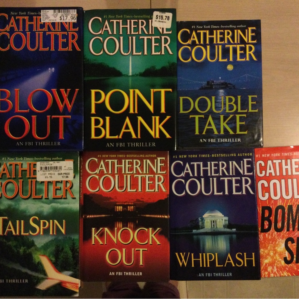 Lot of 7 Catherine Coulter FBI Mystery Thriller Books Hardcover With DJ